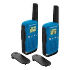 Motorola T42 vysielačka, modrá, 2 ks