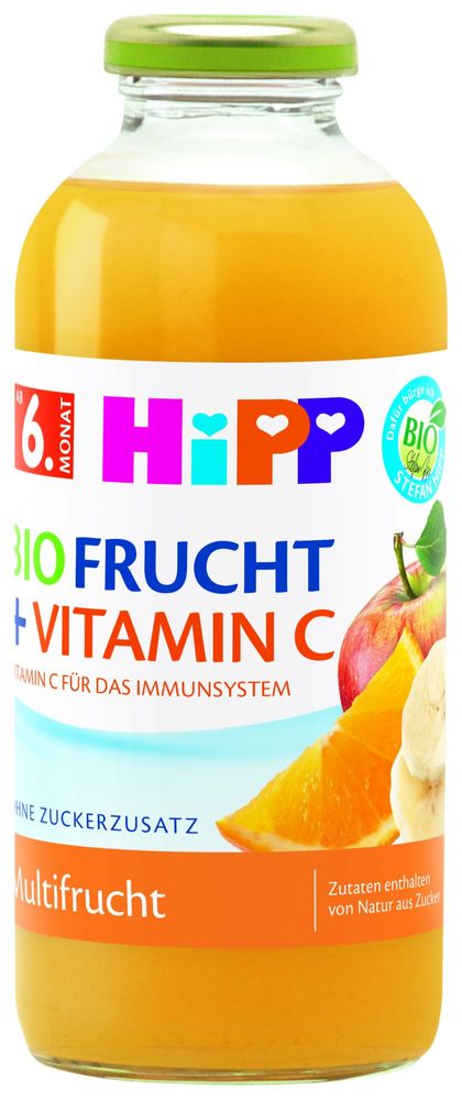 HiPP BIO Zmes ovocia + vitamín C 6 x 500 ml, od 6. mesiaca