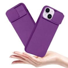 MG Privacy Lens silikónový kryt na iPhone 12, fialový