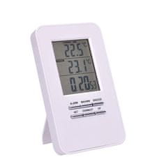 Solight bezdrôtový digitálna teplomer, teplota, čas, budík, biely