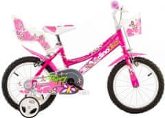 DINO Happy dievčenský bicykel, 14", 24 cm