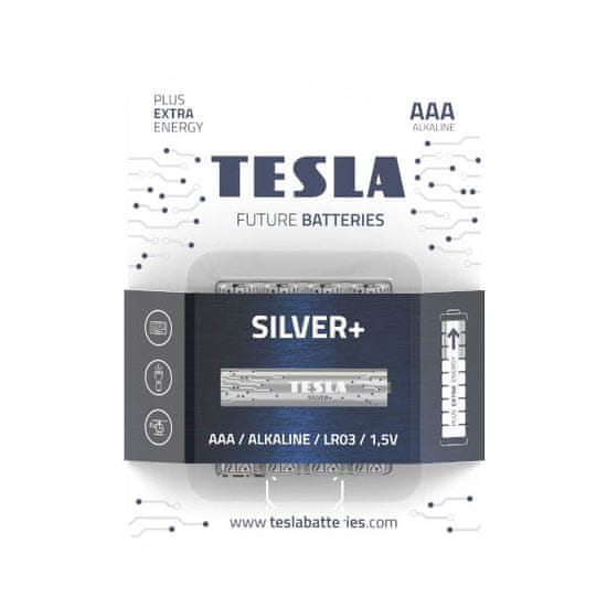 Tesla Batteries TESLA AAA SILVER + Alkaline 4 ks blister LR03 NEW