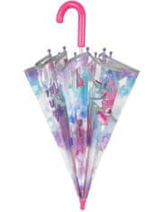 Perletti Dáždnik Jednorožec transparentní 65cm