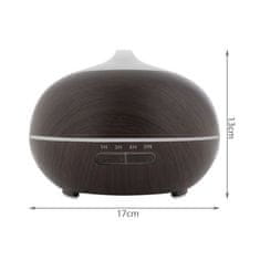 MG Humidifier aroma difuzér 400ml, hnedý