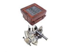 Alum online Mosadzný sextant v koženej krabičke
