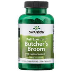 Swanson Butcher's Broom (Listnatec pichľavý), 470 mg, 100 kapsúl