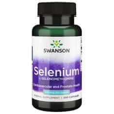 Swanson Selenium (L-selenometionín), 100 mcg, 200 kapsúl