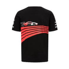 Porsche tričko FANWEAR 23 černo-bielo-červené XL