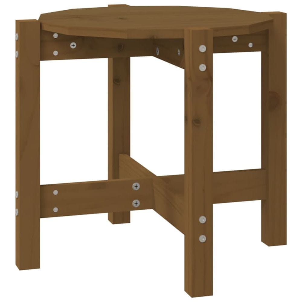 Vidaxl Konferenčný stolík medovo-hnedý Ø 52,5x45 cm borovicový masív