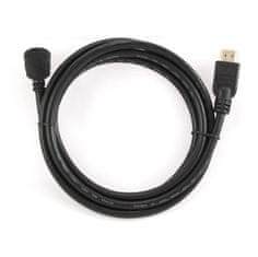 Gembird CABLEXPERT kábel HDMI - HDMI 1.4, 1.8m, stíněný, zlacené kontakty, 90° lomený