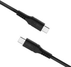 nabíjecí a datový kábel Liquid silicone USB-C - USB-C,USB 2.0, PD 60W, 2m, čierna