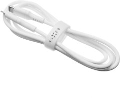 FIXED nabíjecí a datový kábel Liquid silicone USB-C - Lightning, MFi, PD, 2m, biela