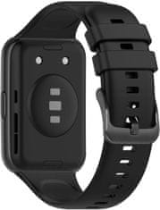 FIXED silikonový řemínek pro Huawei Watch FIT 2, čierna