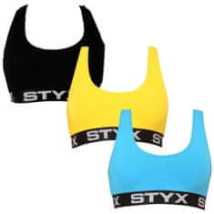 Styx 3PACK dámska podprsenka šport viacfarebná (3IP96089) - veľkosť L