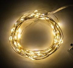 Linder Exclusiv Vianočný reťaz na batérie 80 LED Teplá biela