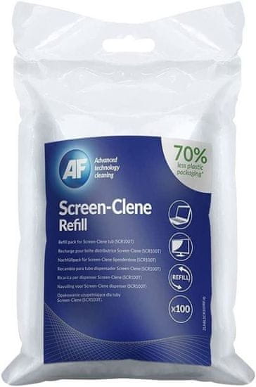 AF Screen-Clene - Náplň pre ASCR100T, antistatický čistič obrazoviek a filtrov obrúsky (100ks)