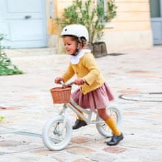 Baghera Detský balančný bicykel s prilbou - béžový