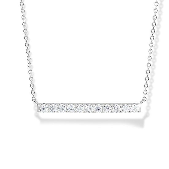 Modesi Elegantný strieborný náhrdelník so zirkónmi M43088