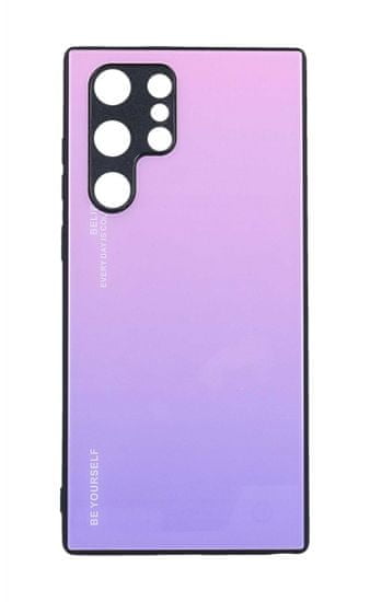 TopQ Kryt LUXURY Samsung S22 Ultra pevný dúhový ružový 93482