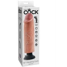 King Cock Cock Flesh vibračné dildo, 25,5 cm