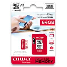 AIWA MSDC10 64 GB Micro SD karta s adaptérom, A1, SDXC, ip57