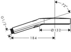 HANSGROHE Rainfinity, ručná sprchová hlavica 130 3-funkčná, chrómová, 26864000