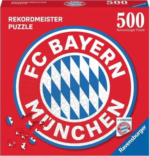 Ravensburger Okrúhle puzzle FC Bayern Logo 500 dielikov