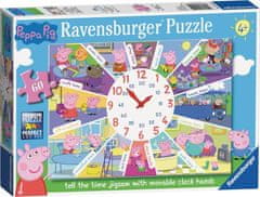 Ravensburger Puzzle s hodinami Prasiatko Pepina 60 dielikov