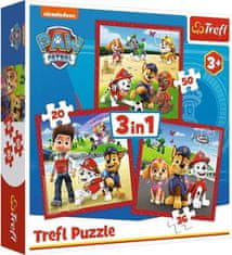 Trefl Puzzle Tlapková patrola: Veselí psíci 3v1 (20,36,50 dielikov)