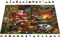 Wooden city Drevené puzzle Vianočné zdriemnutie 2v1, 2000 dielikov EKO