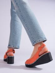 Amiatex Dámske sandále 93789, odtiene oranžovej, 36