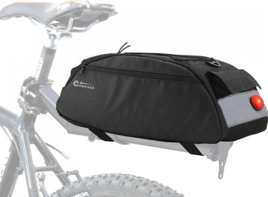 Compass Bike Cyklotaška na zadný nosič + zadné LED svetlo