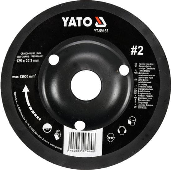 YATO Rotačná rašpľa uhlová 125 mm typ 2