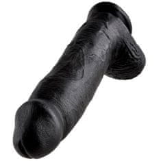 King Cock Cock With Balls dildo, 12", 30,48 cm, čierna