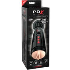 PDX Dirty Talk Starter Stroker vibračný masturbátor