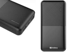 Sandberg Saver Powerbank 20000 mAh, 2x USB-A, čierny