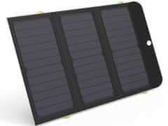 Sandberg Solar Charger 21W 2xUSB+USB-C, solárna nabíjačka, čierna