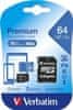 VERBATIM SDXC 64GB micro pamäťová karta PREMIUM UHS-I (U1) (70MB/s), V10, Class 10 + adaptér