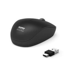 Port Designs PORT CONNECT Wireless COLLECTION, bezdrôtová myš, USB-A dongle, 2.4Ghz, 1600DPI, čierna