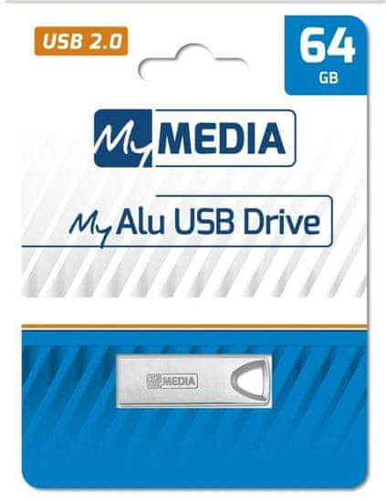 Diskus 64GB USB Flash 2.0 MyAlu strieborný, MyMedia