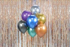 Sada latexových balónikov - chrómovaná mix farieb - 7 ks - 30 cm