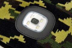 Cattara Čiapka ARMY s LED svietidlom USB nabíjanie