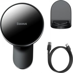 Noname Baseus Big Energy držák s bezdrátovým nabíjením 15W černá (kompatibilní s Apple iPhone 12