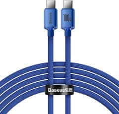Noname Baseus Type-C - Type-C Crystal Shine series fast charging data cable 100W 2m Blue (CAJY000703)