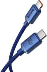 Baseus Type-C - Type-C Crystal Shine series fast charging data cable 100W 2m Blue (CAJY000703)