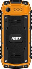iGET iGET Defender D10 Orange - odolný telefon IP68, DualSIM, 2500 mAh, BT, powerbanka, svítilna, FM, MP3