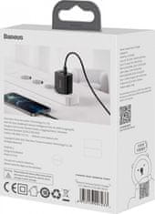 Noname Baseus kompaktní rychlonabíjecí adaptér USB-A + Type-C 20W EU, černá