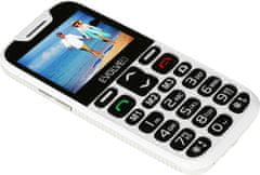 Evolveo EasyPhone XD, mobilní telefon pro seniory s nabíjecím stojánkem (bílá barva)