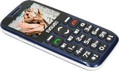 Evolveo EasyPhone XD, mobilní telefon pro seniory s nabíjecím stojánkem (modrá barva)