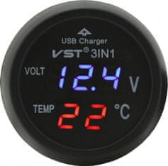 Compass Zástrčka MULTI - USB, voltmeter, teplomer